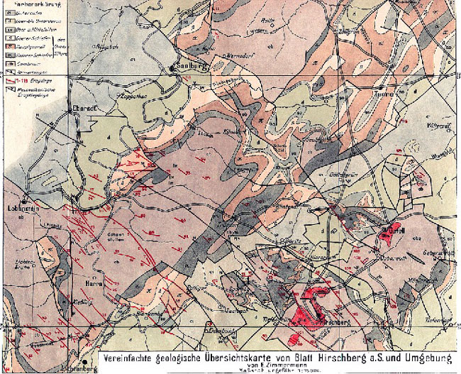 Geologische Uebersicht Zimmermann 1912